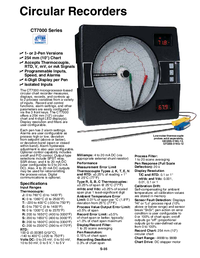 Thumbnail of document Data Sheet - CT7100 1 or 2 Channel Programmable Universal Input Circular Recorders